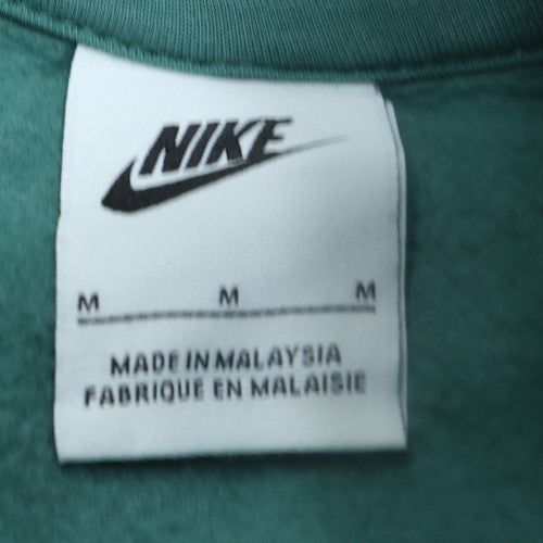 Nike Men's Green Pullover Hoodie M Regular Fit Fleece Sweatshirt