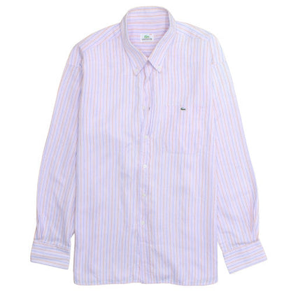 Lacoste Men's Multicoloured Striped Cotton Button-Up Shirt 2XL
