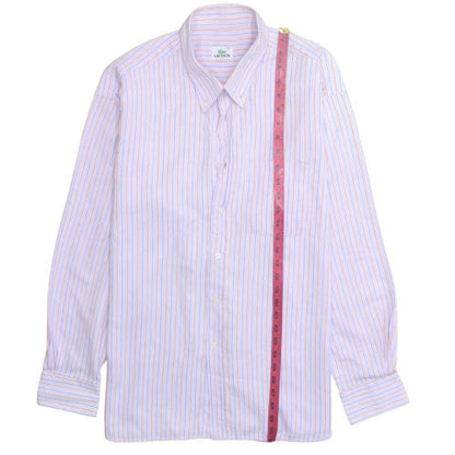 Lacoste Men's Multicoloured Striped Cotton Button-Up Shirt 2XL