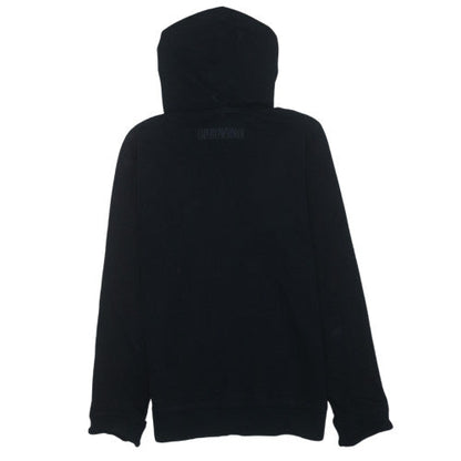 Emporio Armani EA7 Men's Black Hoodie Small Pullover Logo Cotton Blend