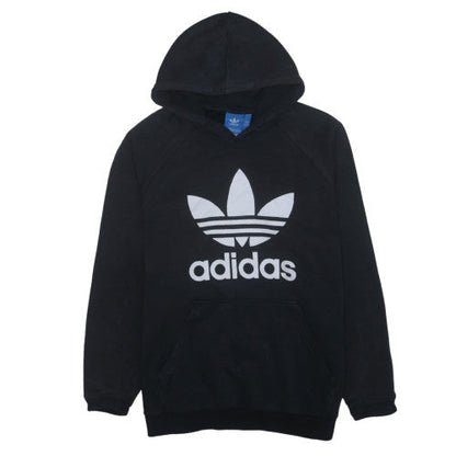 Adidas Men's Black XL Pullover Hoodie with Logo Graphic Print