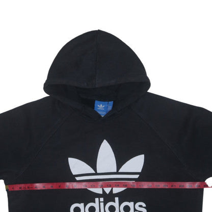 Adidas Men's Black XL Pullover Hoodie with Logo Graphic Print
