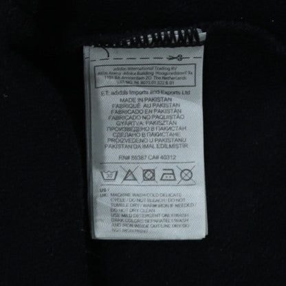 Adidas Men's Black XL Pullover Hoodie with Logo Graphic Print