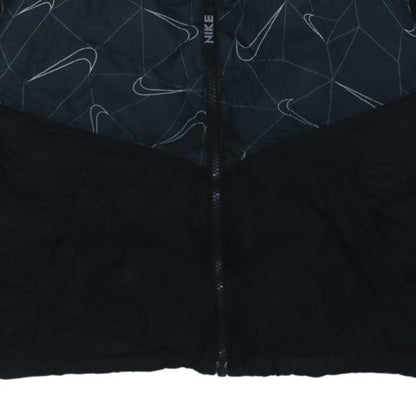 Nike Boys Black Puffer Jacket Hooded Mid-Length M (137-147 cm)