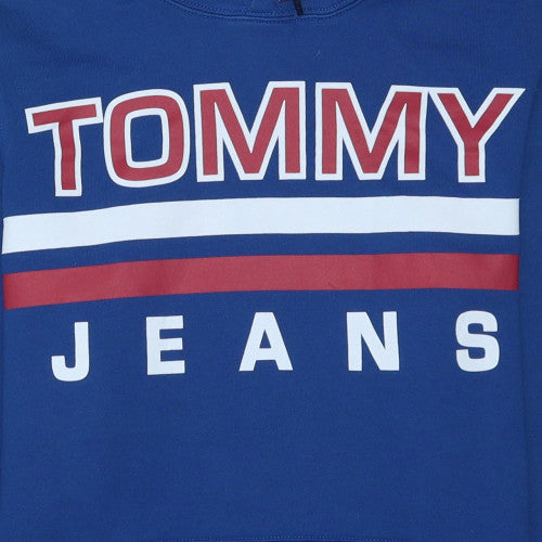 Tommy Jeans Men Blue XL Pullover Hoodie Graphic Logo Regular Fit