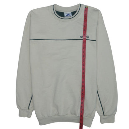 Adidas Mens Beige Crew Neck Pullover Sweatshirt L Relaxed Fit
