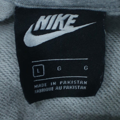 Nike Men's Grey Pullover Hoodie L Logo Graphic Sportswear