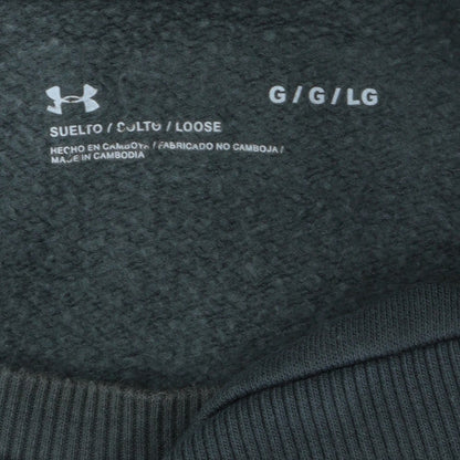 Under Armour Men's Black Crew Neck Sweatshirt Size L Loose Fit