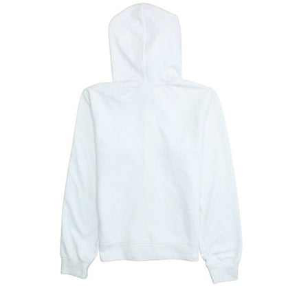 Reebok Womens White Full Zip Hoodie Size M Cotton Blend Sportswear