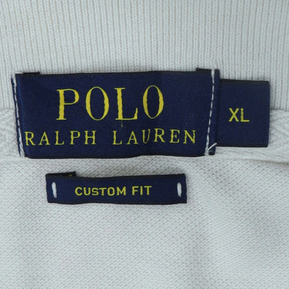 Ralph Lauren Men's White XL Polo Shirt Custom Fit Embroidered Sports