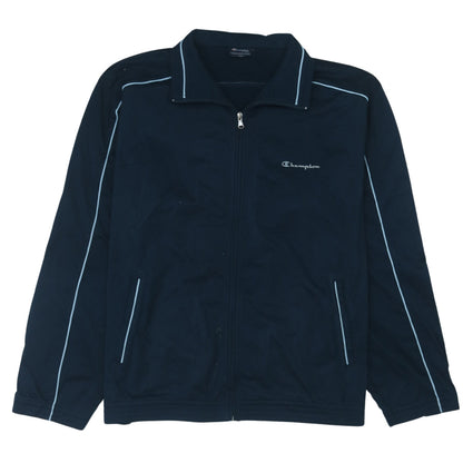 Champion Men's Blue Full Zip Collared Sweatshirt XL