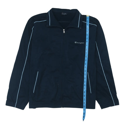 Champion Men's Blue Full Zip Collared Sweatshirt XL