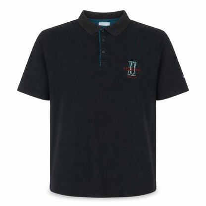 Front view of Adidas Men's Black XL Polo Shirt NY Training Embroidered Sports Top