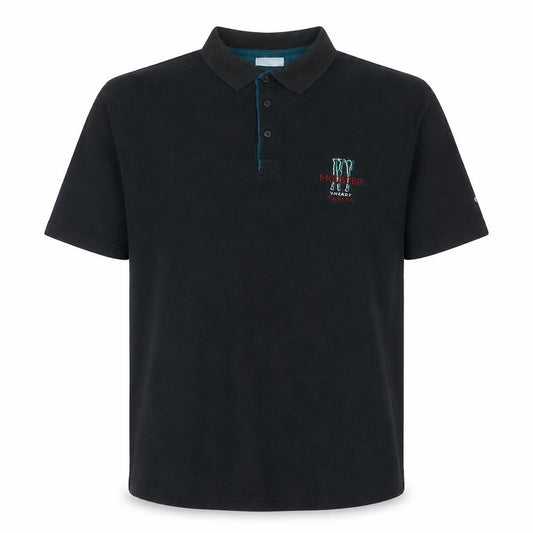 Front view of Adidas Men's Black XL Polo Shirt NY Training Embroidered Sports Top