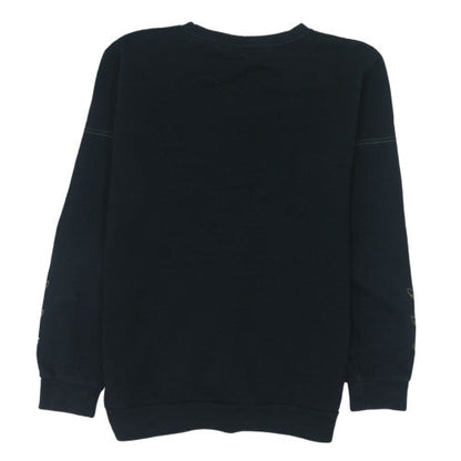 Adidas Womens Black Crew Neck Pullover Sweatshirt Size XL 70% Cotton