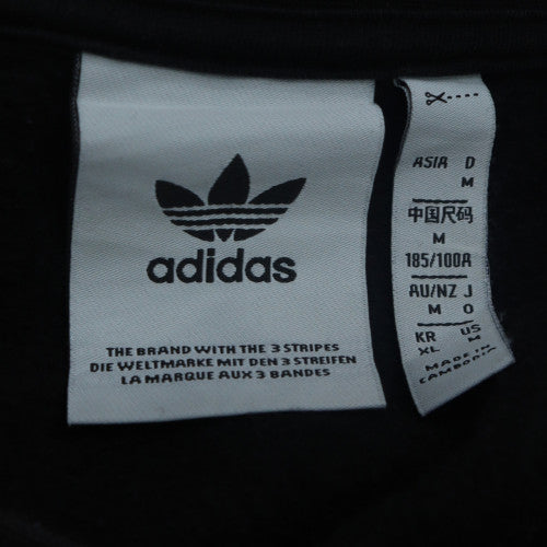 Adidas Womens Black Crew Neck Pullover Sweatshirt Size XL 70% Cotton