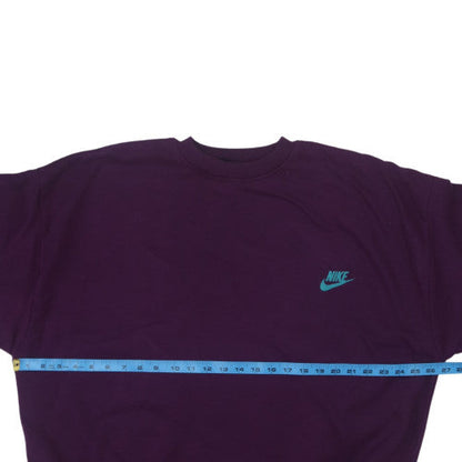 Nike Womens Purple Crew Neck Pullover Sweatshirt XXL Cotton Blend