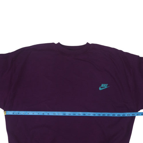 Nike Womens Purple Crew Neck Pullover Sweatshirt XXL Cotton Blend