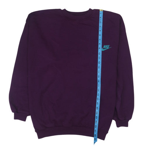 Nike Womens Purple Crew Neck Pullover Sweatshirt XXL Cotton Blend