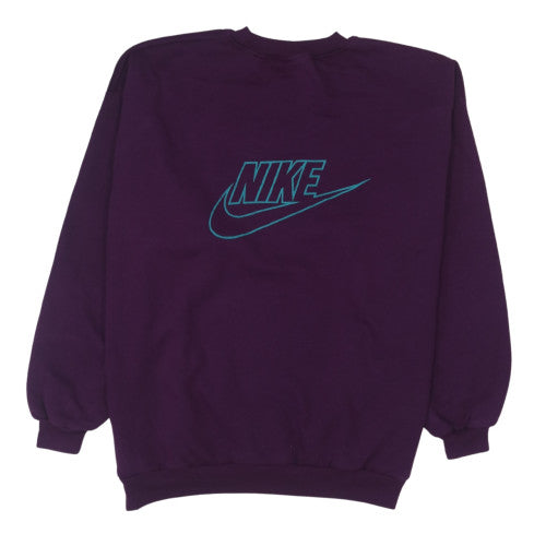 Nike Womens Purple Crew Neck Pullover Sweatshirt XXL Cotton Blend