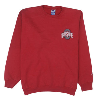 Champion Men's Red Ohio State Crew Neck Sweatshirt Size L
