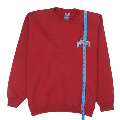 Champion Men's Red Ohio State Crew Neck Sweatshirt Size L
