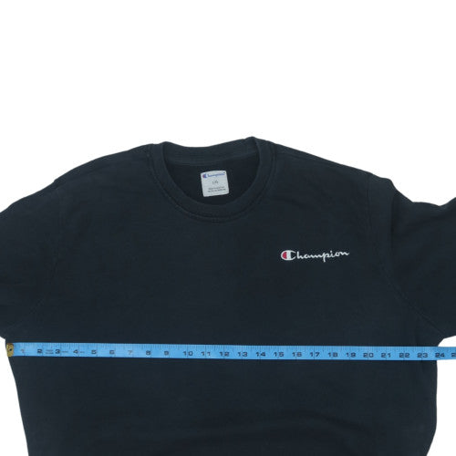 Champion Men's Black Crew Neck Pullover Sweatshirt Size L