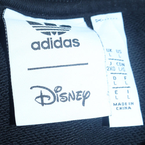 Adidas x Disney Men's Black L Sweatshirt Crew Neck Graphic Cotton