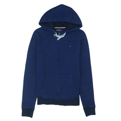 Tommy Hilfiger Womens Blue Full Zip Hoodie M Cotton Casual