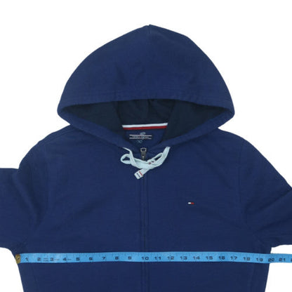 Tommy Hilfiger Womens Blue Full Zip Hoodie M Cotton Casual