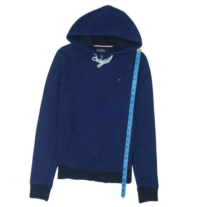 Tommy Hilfiger Womens Blue Full Zip Hoodie M Cotton Casual