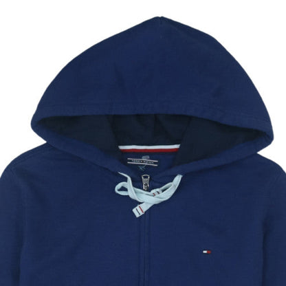 Tommy Hilfiger Womens Blue Full Zip Hoodie M Cotton Casual