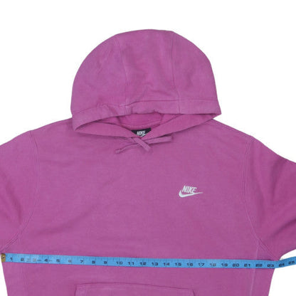 Nike Women's Pink Pullover Hoodie Medium Cotton Blend