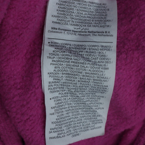 Nike Women's Pink Pullover Hoodie Medium Cotton Blend