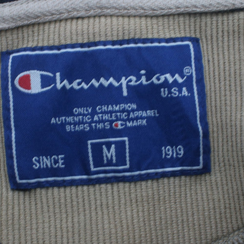 Champion Men's Blue 1/4 Zip Embroidered Logo Fleece Sweatshirt M