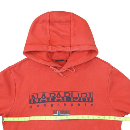 Napapijri Men's Red XL Pullover Hoodie Outdoor Fleece Cotton