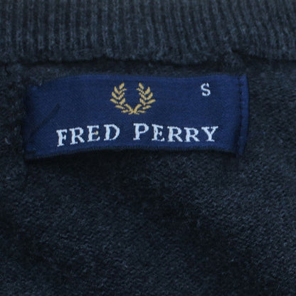 Fred Perry Men's Grey Wool V-Neck Jumper Size S Classic Knit