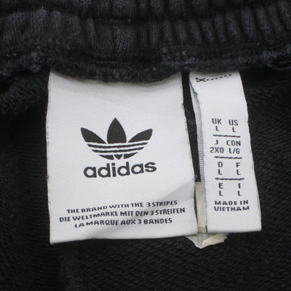 Adidas Mens Black L Jogger Sweatpants with White Stripes