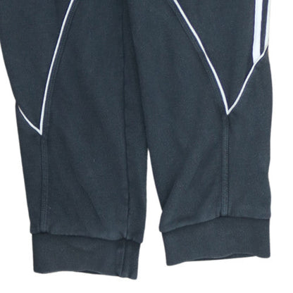Adidas Mens Black L Jogger Sweatpants with White Stripes