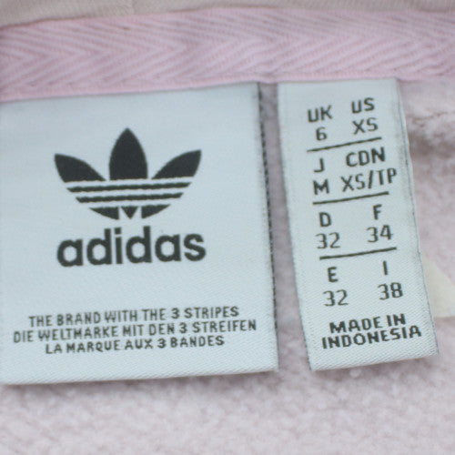 Adidas Women's Pink Pullover Hoodie Size XS Cotton Blend