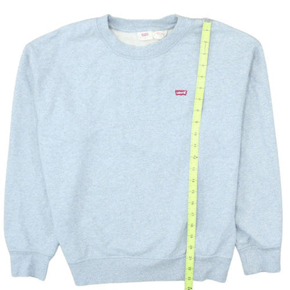 Levi's Women's Blue Crew Neck Pullover Sweatshirt Size M Classic Style