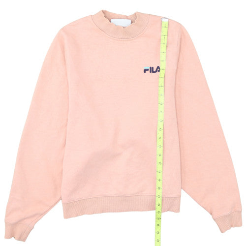 Fila Womens Pink Pullover Sweatshirt Medium Cotton Blend Crew Neck
