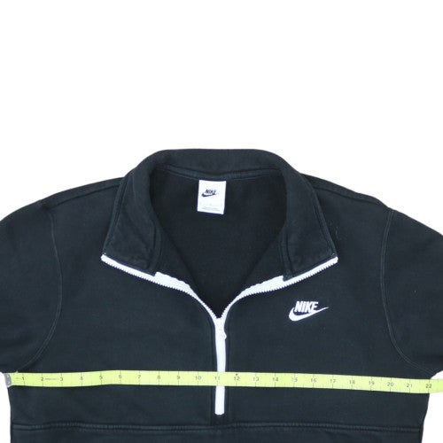 Nike Women’s Black 1/2 Zip Fleece Sweatshirt L Relaxed Fit Pullover