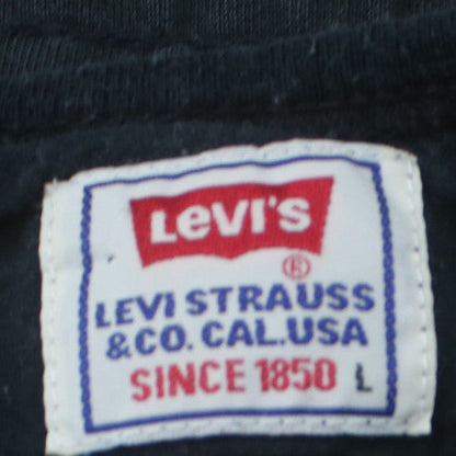 Levi's Men's Black Crew Neck Cotton Pullover Sweatshirt L