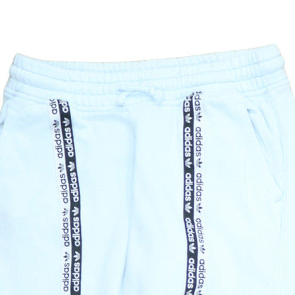 adidas Womens Blue Jogger Trousers Size 14 Logo Stripe Cuffed Track Pants