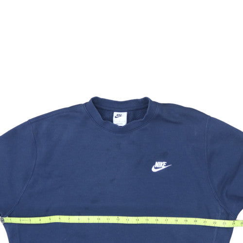 Nike Women’s Blue Pullover Sweatshirt Medium Cotton Blend Logo