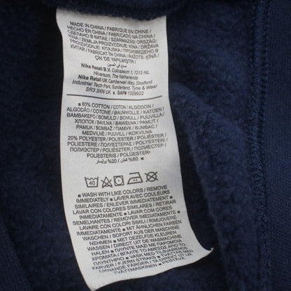 Nike Women’s Blue Pullover Sweatshirt Medium Cotton Blend Logo