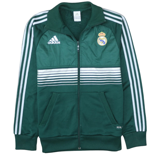Adidas Men’s Green Real Madrid Track Jacket L Full Zip Football Style