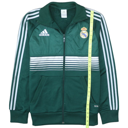 Adidas Men’s Green Real Madrid Track Jacket L Full Zip Football Style