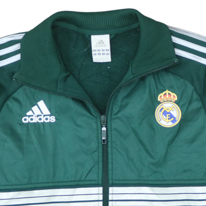 Adidas Men’s Green Real Madrid Track Jacket L Full Zip Football Style